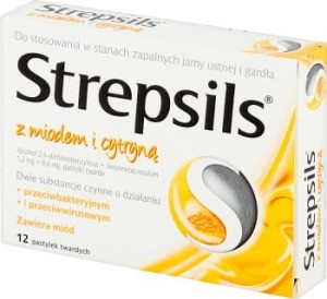 Strepsils z miodem i cytryną 12 tabletek - szt.