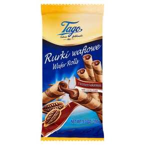 Tago - Rurki waflowe z kremem kakaowym - 150 g