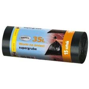 Grosik - Worki na śmieci supergrube - 35 l (15 sztuk)