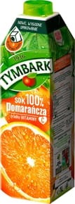 Tymbark - Sok 100% pomarańczowy bez dodatku cukru - 1l