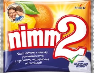 Nimm 2 - Nadziewane cukierki pomarańczowe i cytrynowe wzbogacone witaminami - 90 g