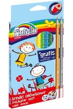 Fiorello - Kredki ołówkowe trójkątne Super Soft - szt (14 sztuk)