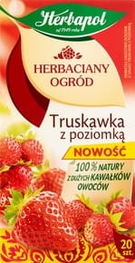 Herbapol Herbaciany Ogród Herbatka owocowo-ziołowa o smaku truskawki z poziomką - 50 g (20 torebek)
