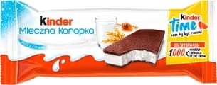 Mleczna kanapka biszkopt z mlecznym nadzieniem