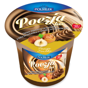 Polmlek - Poezja Deser mleczny Lux orzechowy z bitą śmietanką o smaku orzechowym - 180 g