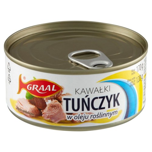 GRAAL - Tuńczyk kawałki w oleju roślinnym - 170 g