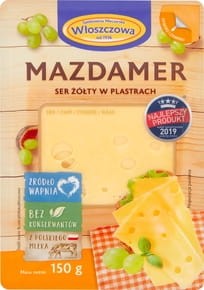 OSM Włoszczowa - Ser żółty w plastrach Mazdamer - 150 g
