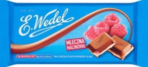 E. Wedel Czekolada mleczna malinowa - 100 g
