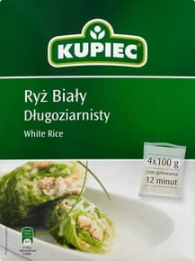 Kupiec Ryż biały długoziarnisty - 400 g (4 x 100 g)