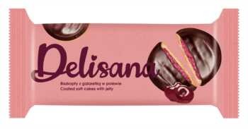 Delisana Jaffa Cakes Biszkopty z galaretką o smaku wiśniowym - 135 g