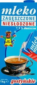 SM Gostyń - Mleko zagęszczone niesłodzone gostyńskie 7,5% tłuszczu - 1 kg