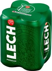 Lech - Piwo jasne Premium 5% - 2 l (4 x 500 ml)