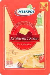 Mlekpol Królewski z Kolna Ser królewski w plastrach - 150 g