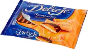 Delicje  Szampańskie - Biszkopty z galaretką o smaku pomarańczowym oblewane czekoladą - 294 g