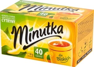 Minutka - Herbata czarna aromatyzowana o smaku cytryny - 56 g (40 torebek)