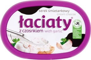 Łaciaty - Serek śmietankowy z czosnkiem - 135 g