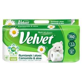 Velvet - Papier toaletowy Velvet Rumianek Aloes -  (8 rolek)