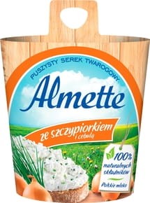 Almette - Puszysty serek twarogowy ze szczypiorkiem i cebulą - 150 g