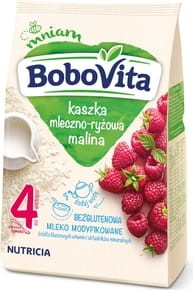 BoboVita - Kaszka mleczno-ryżowa malina po 4 miesiącu - 230 g