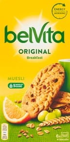 belVita Breakfast - Ciastka zbożowe z musli - 300 g (6 x 50 g)