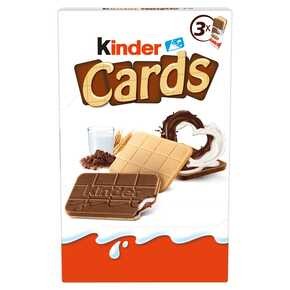 Kinder Cards - Wafel wypełniony mlecznym i kakaowym nadzieniem - 79 g