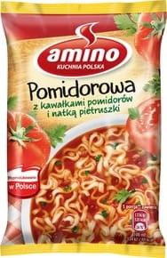 Amino - Zupa błyskawiczna pomidorowa z kawałkami pomidorów i natką pietruszki - 61 g