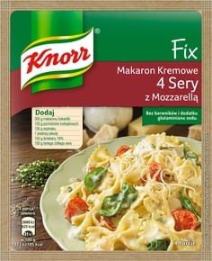 Knorr Fix Makaron kremowe 4 sery z mozzarellą - 45 g