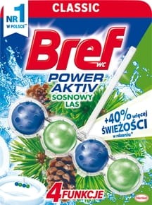 Bref Power Aktiv Pine Freshness Zawieszka myjąco-zapachowa do muszli WC - 51 g