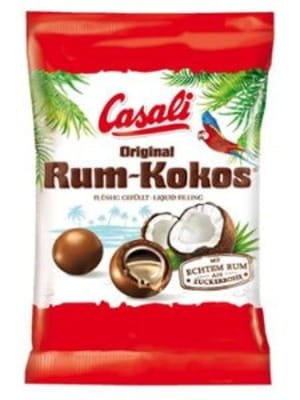 Casali Original Rum-Kokos - Draże Kokosowe Z Nadzieniem Alkoholizowanym - 100 g