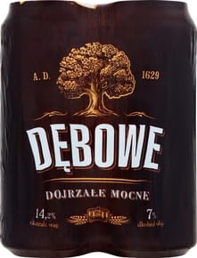 Dębowe - Piwo jasne Dojrzałe Mocne 7% - 2 l (4 x 500 ml)