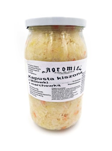 Agromil Milówka Kapusta kiszona z marchewką - 900 ml