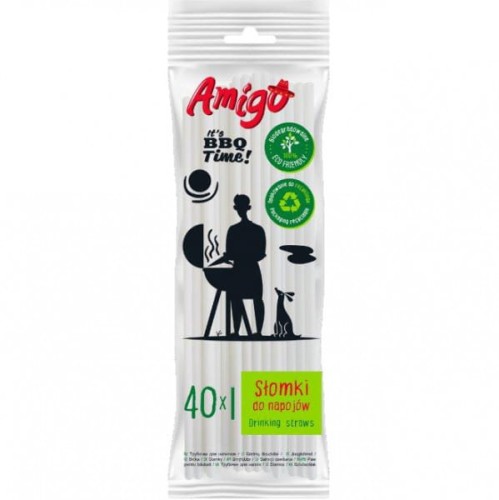 Amigo - Słomki papierowe - szt. (40 sztuk)