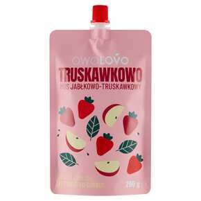 OWOLOVO - Truskawkowo Mus jabłkowo-truskawkowy - 200 g