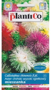 Plantico - Nasiona Kwiaty Aster chiński igiełkowy wysoki mieszanka - 1 g