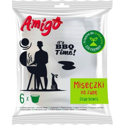 Amigo - Miski na zupę papierowe - szt. (6 sztuk)