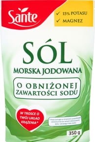 Sante - Sól morska jodowana o obniżonej zawartości sodu - 350 g