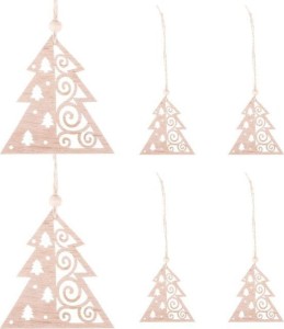 Zawieszka drewniana choinka - szt.