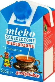 SM Gostyń - Mleko zagęszczone niesłodzone gostyńskie 7,5% tłuszczu - 200 g