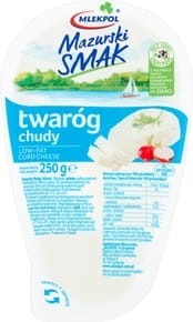 Mlekpol Mazurski Smak Twaróg chudy - 250 g