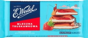 E. Wedel Czekolada mleczna truskawkowa - 100 g