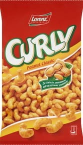 Curly - Chrupki kukurydziane ze zmielonymi orzeszkami ziemnymi - 120 g