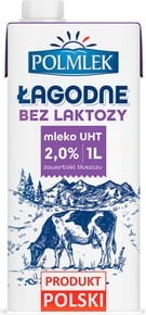 Polmlek - Mleko Łagodne bez laktozy 2% - 1 l