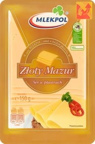 Mlekpol Złoty Mazur Ser w plastrach - 150 g
