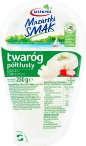 Mlekpol Mazurski Smak Twaróg półtłusty - 250 g