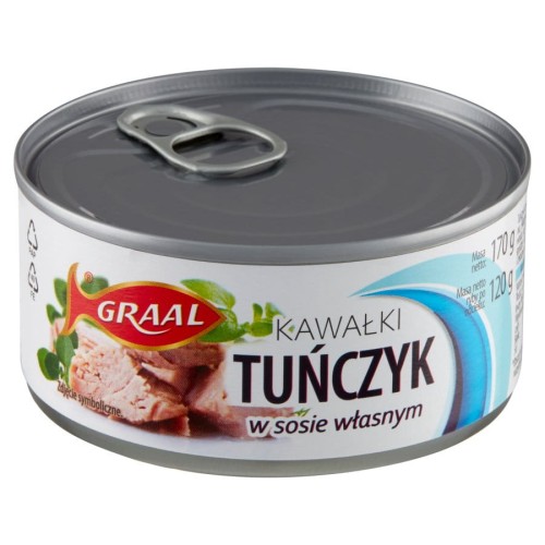GRAAL - Tuńczyk kawałki w sosie własnym - 170 g