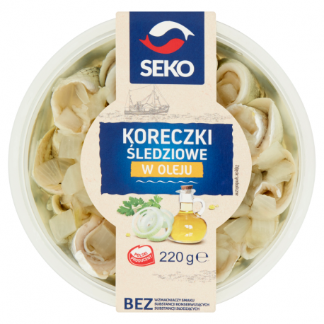 Seko - Koreczki śledziowe w oleju - 220 g