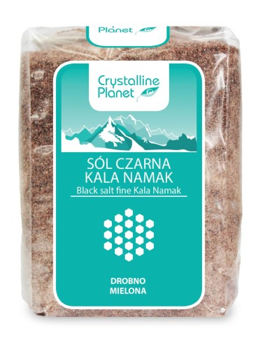 Crystalline Planet - Sól czarna kala namak drobno mielona - 600 g