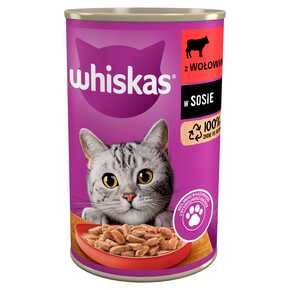 Whiskas Adult - Karma z wołowiną w sosie dla kota - 400 g