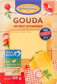 OSM Włoszczowa - Ser żółty w plastrach Gouda - 150 g