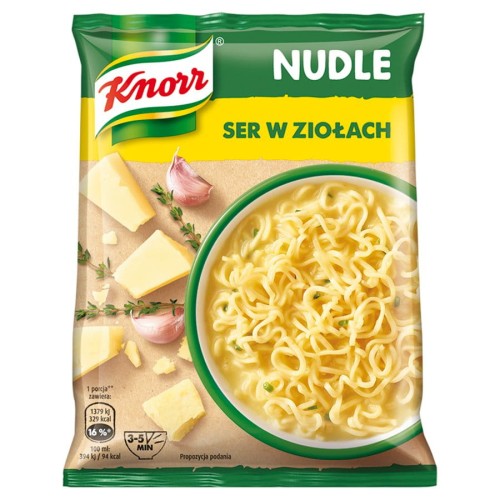 Knorr Nudle Ser w ziołach Zupa-danie - 61 g